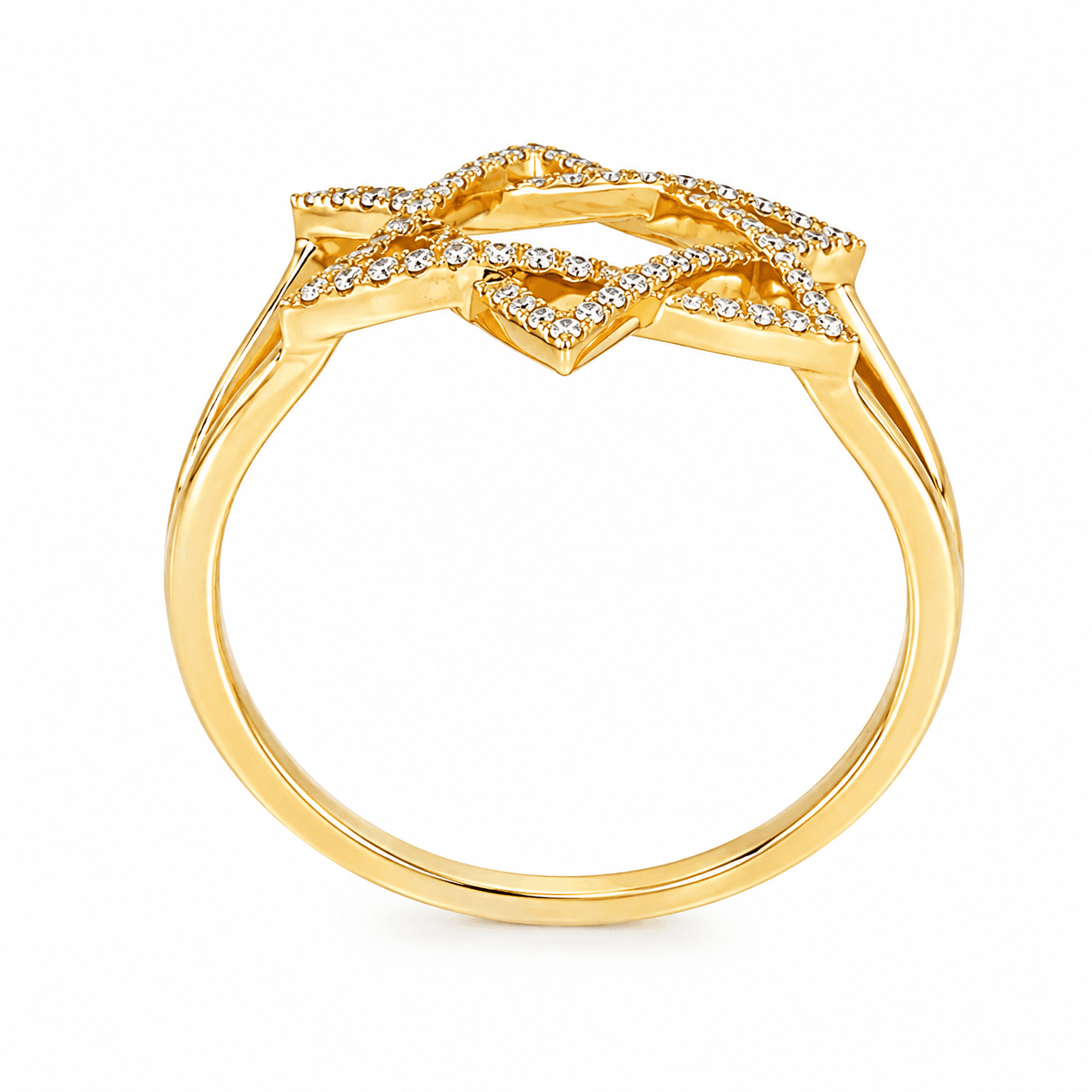 Diamond Jewish Star Fashion Ring
