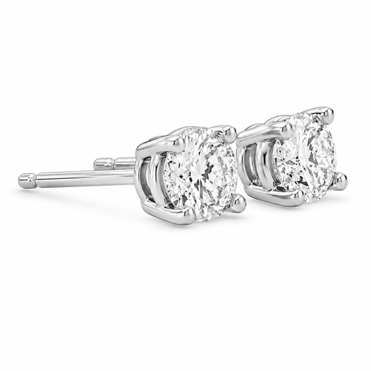 1/2 CTW Natural Diamond Stud Earrings