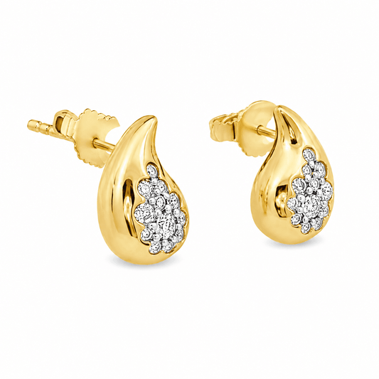 1/4 CT TW. Diamond Teardrop Earrings