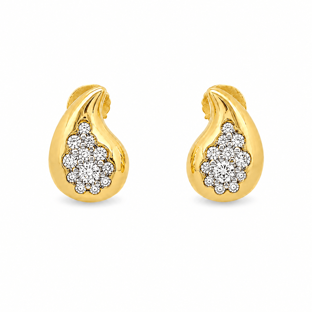 1/4 CT TW. Diamond Teardrop Earrings