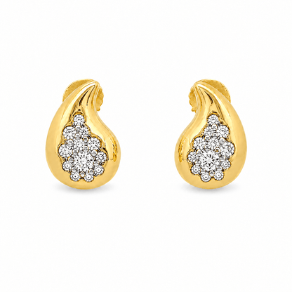 1/4 CT TW. Diamond Teardrop Earrings