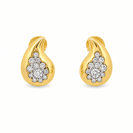 1/4 CT TW. Diamond Teardrop Earrings