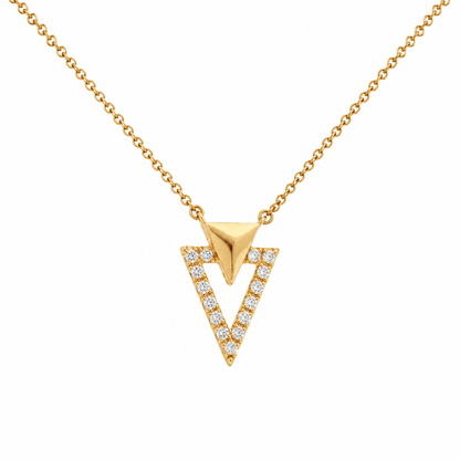 Diamond Triangle Pendant Necklace