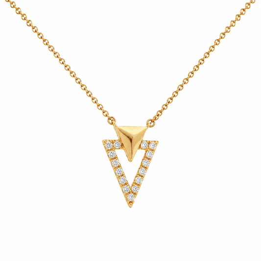 Diamond Triangle Pendant Necklace