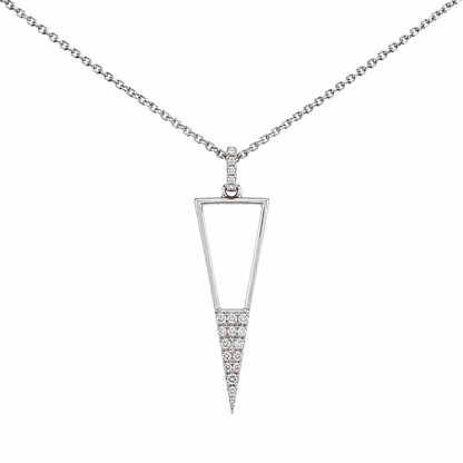 Diamond Triangle Pendant Necklace