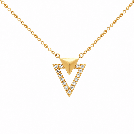 Diamond Triangle Pendant Necklace