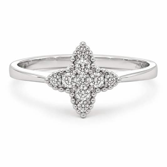 Diamond Trillium Ring
