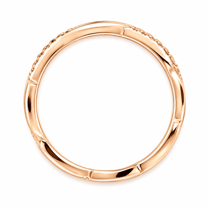 Rose Gold 0.11 CTW Diamond Twist Band