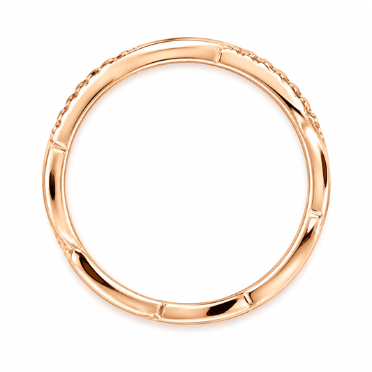 Rose Gold 0.11 CTW Diamond Twist Band