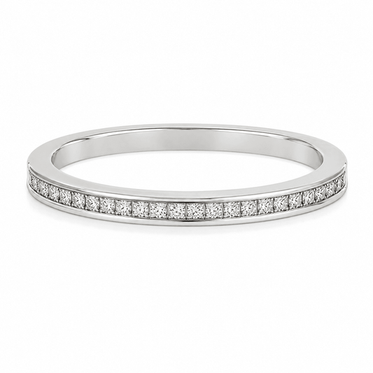 0.11 CTW Channel-Set Diamond Stackable Band
