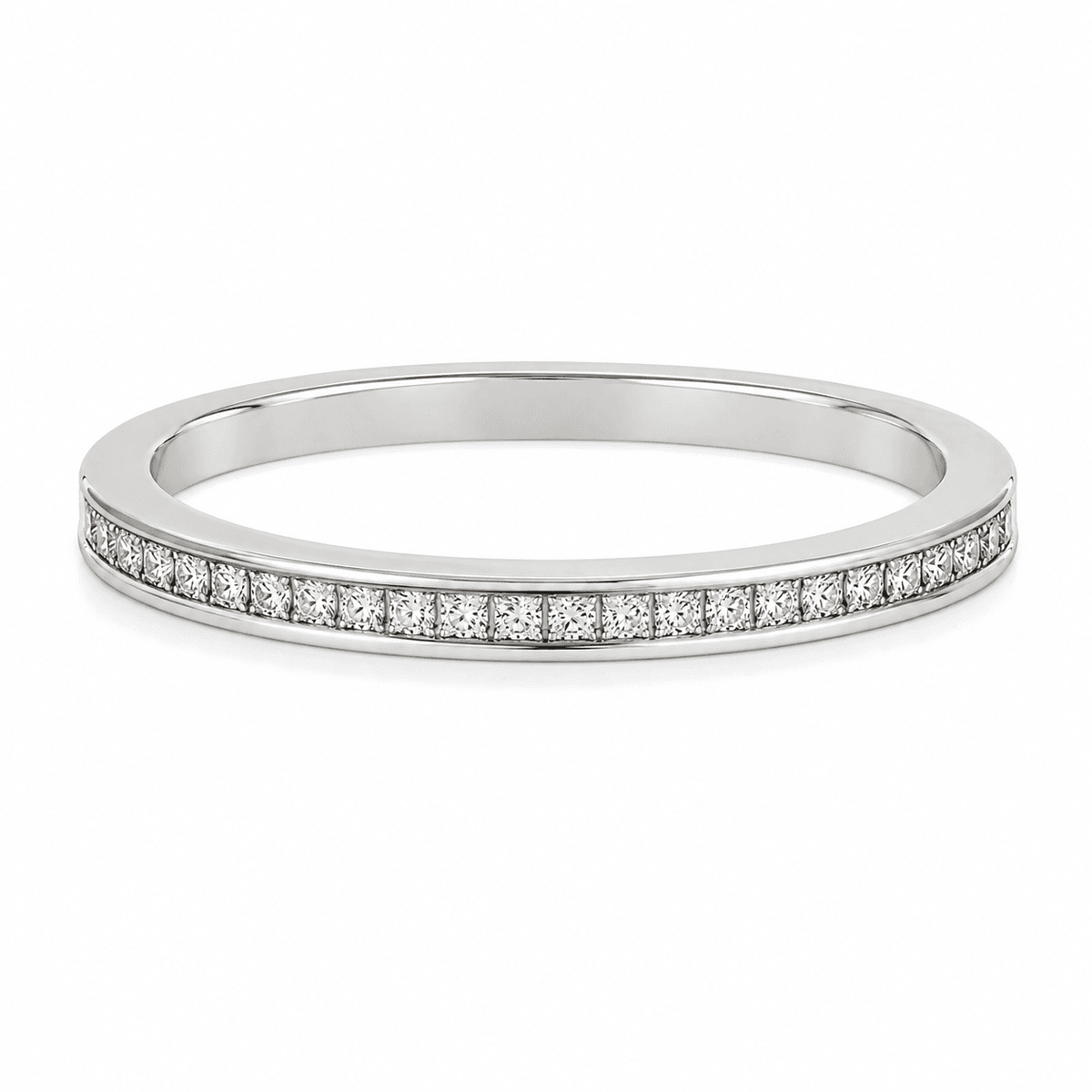 0.11 CTW Channel-Set Diamond Stackable Band