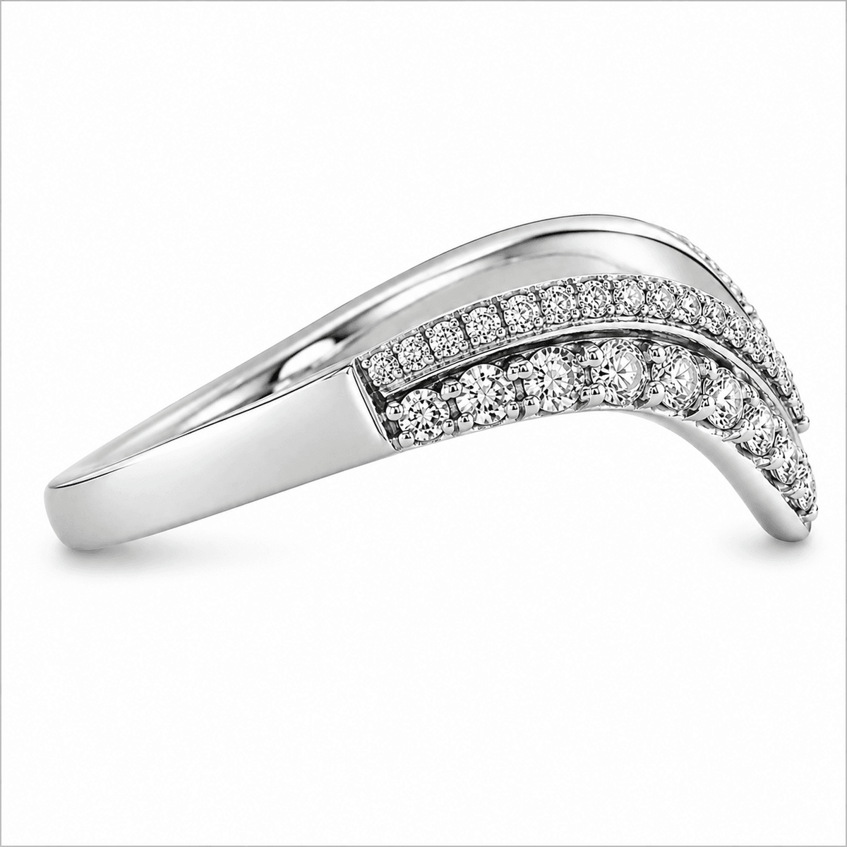 18K 0.50 CTW Double-V Diamond Fashion Ring