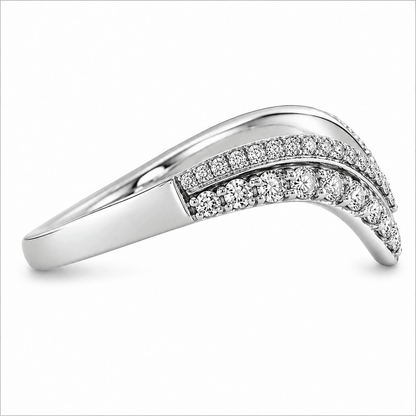 18K 0.50 CTW Double-V Diamond Fashion Ring