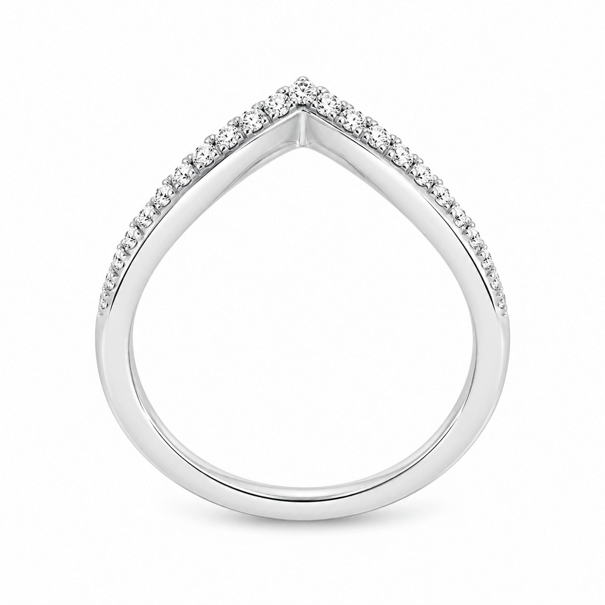 18K 0.50 CTW Double-V Diamond Fashion Ring