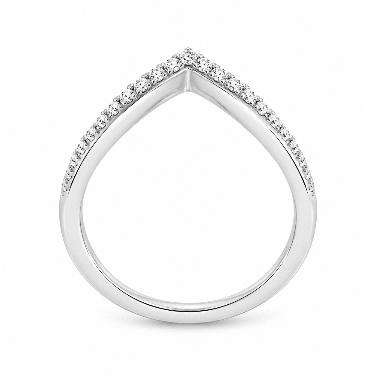 18K 0.50 CTW Double-V Diamond Fashion Ring