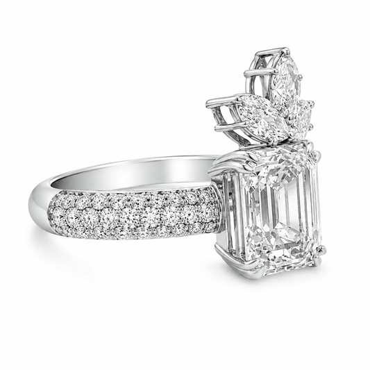 Emerald-Cut Lab-Grown Diamond Engagement Ring