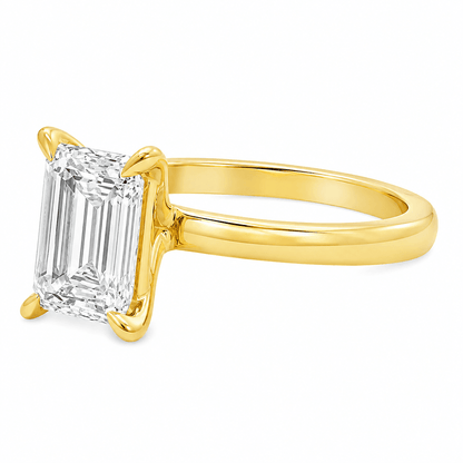 2 CT Emerald-Cut Lab-Grown Diamond Solitaire Engagement Ring