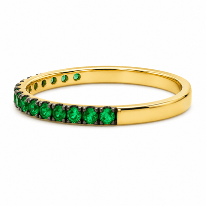 Emerald Half-Eternity Ring