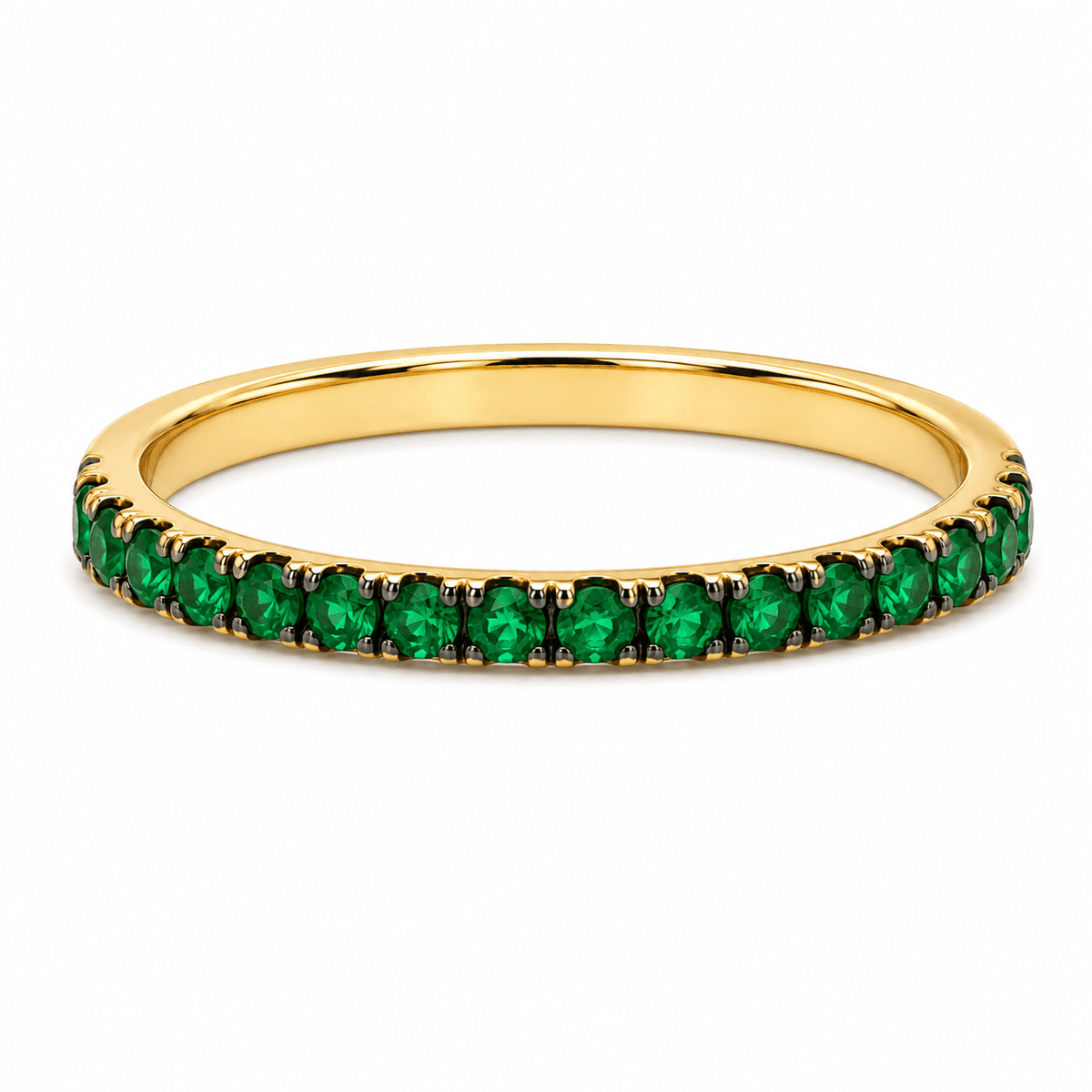 Emerald Half-Eternity Ring