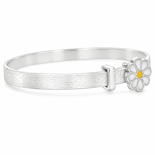 Enamel Daisy Bangle