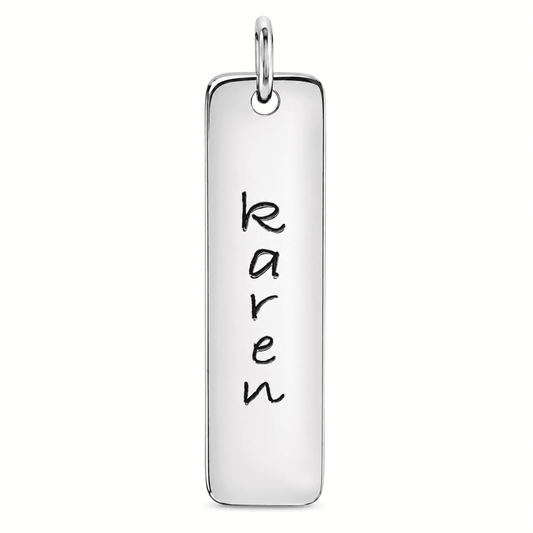 Engravable Posh Mommy Tall Tag Necklace