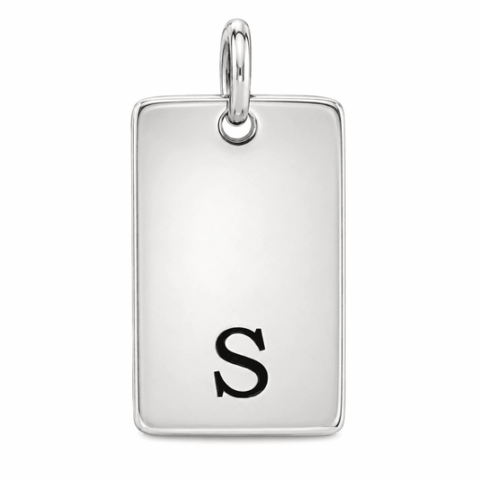 Engravable Rectangle Pendant Necklace