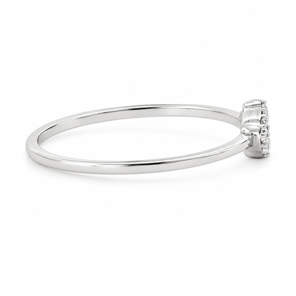 18K 0.07 CTW Evil Eye Diamond Stackable Ring