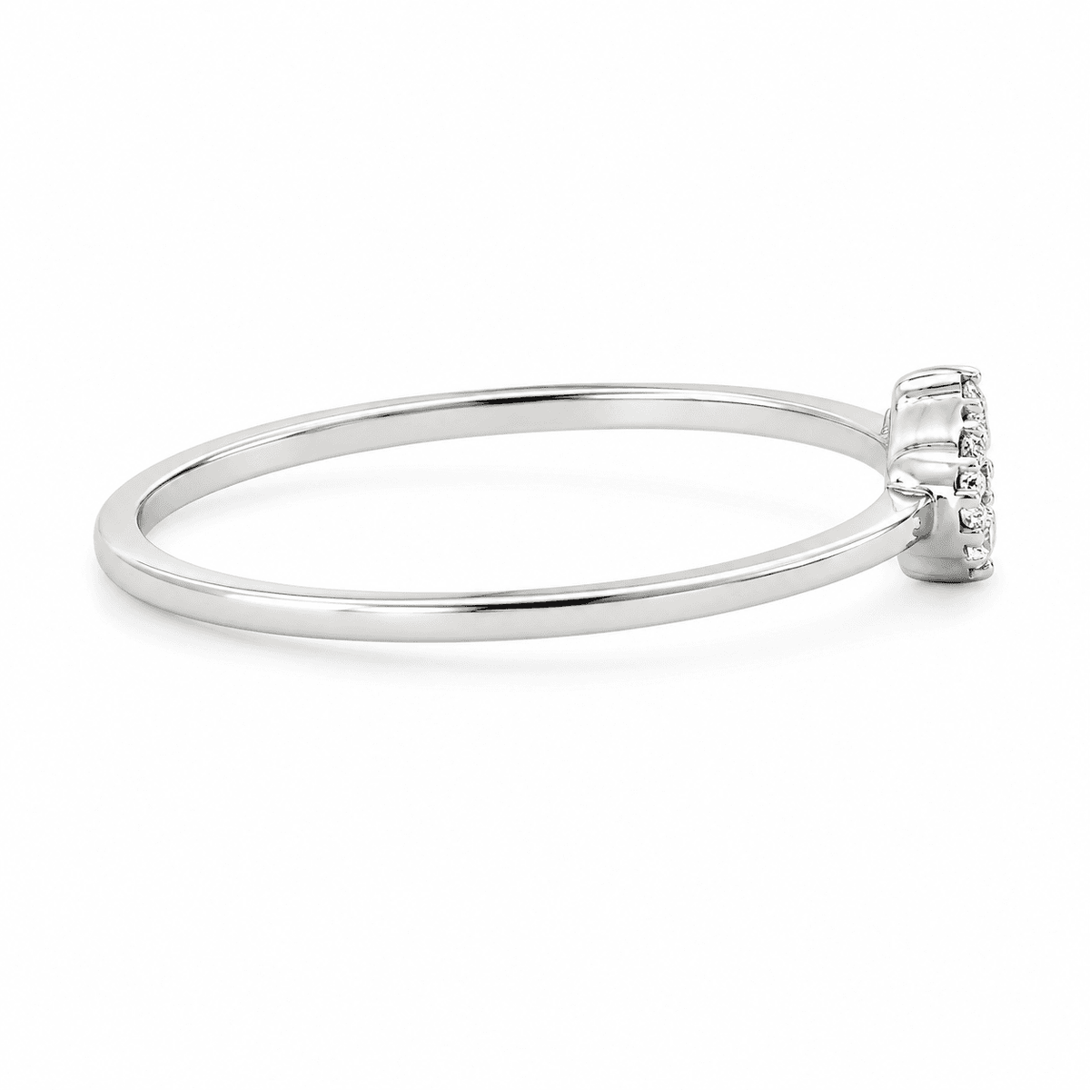 18K 0.07 CTW Evil Eye Diamond Stackable Ring