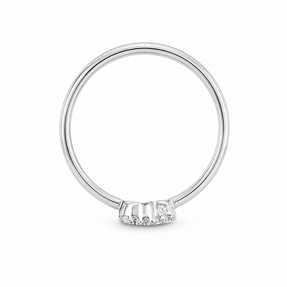 18K 0.07 CTW Evil Eye Diamond Stackable Ring