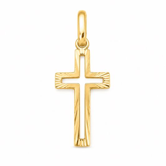 Fluted Cross Pendant