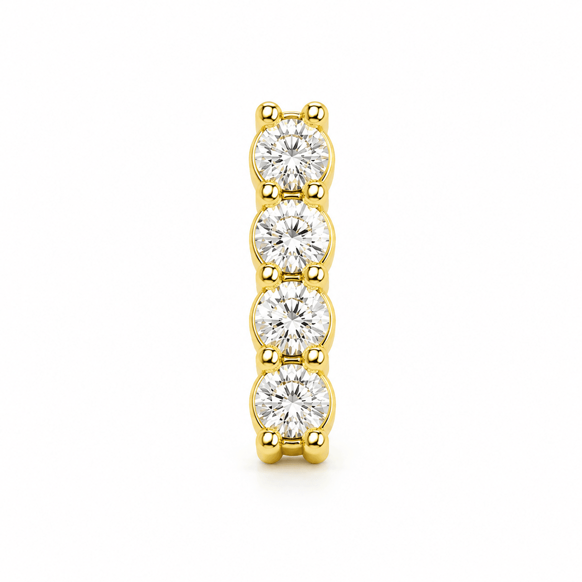 14K Mini Bar CZ Cartilage Piercing