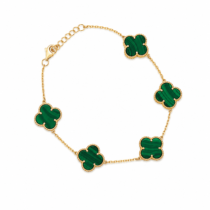Green Clover Station Bracelet