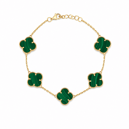 Green Clover Station Bracelet
