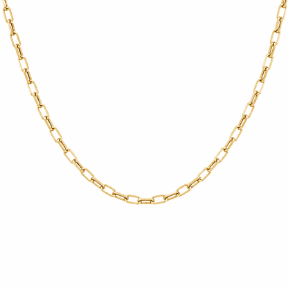 14K YG HERMES LINK CHAIN, 24.2 GRAMS 24\"