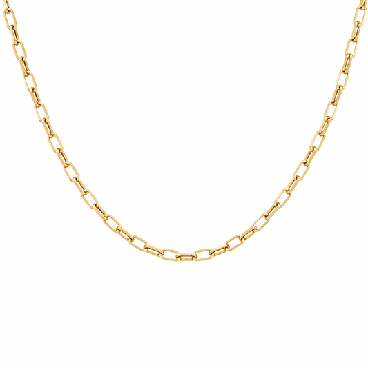 14K YG HERMES LINK CHAIN, 24.2 GRAMS 24\"