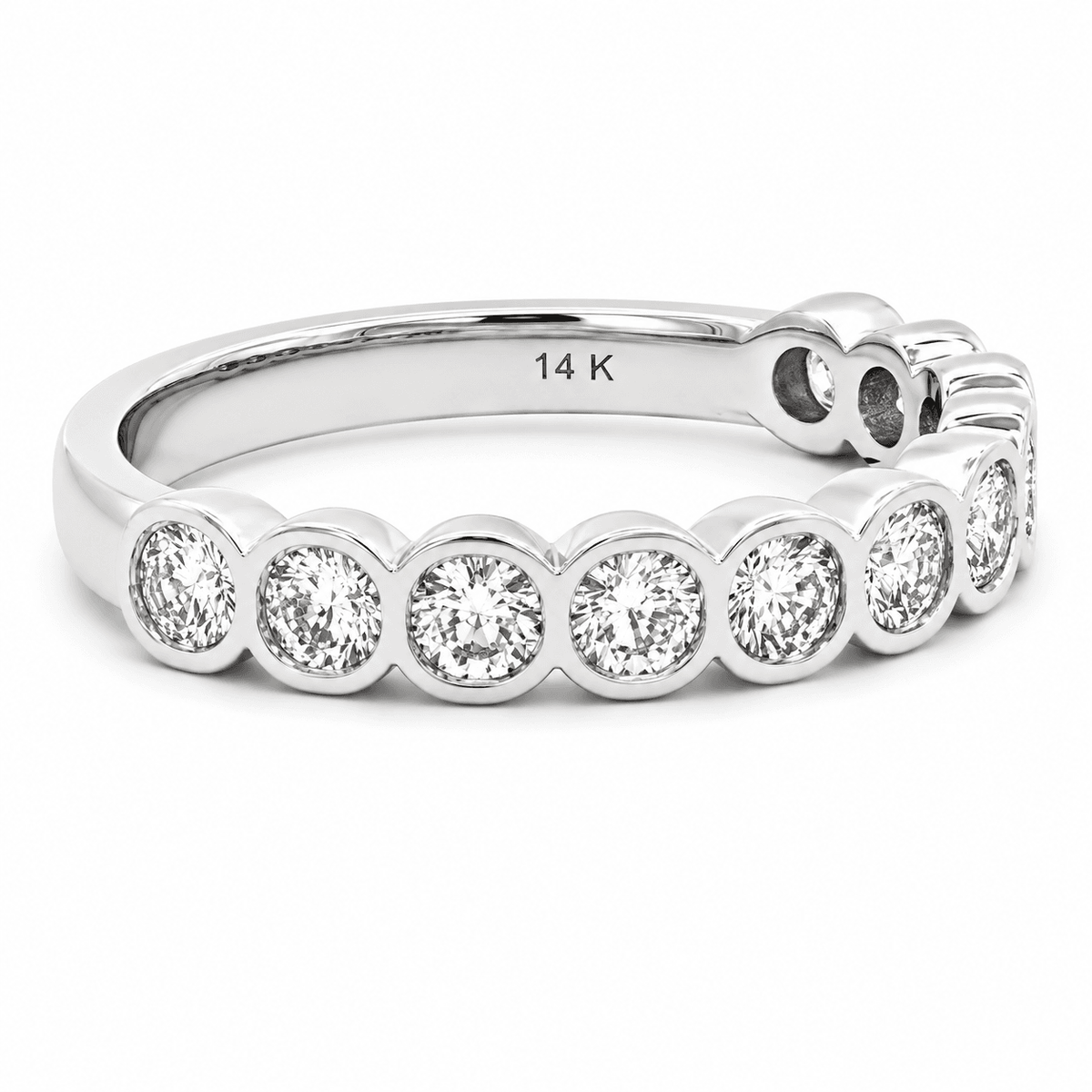 1 CT TW. Lab-Grown Diamond Bubble Band Ring