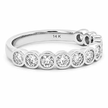 1 CT TW. Lab-Grown Diamond Bubble Band Ring