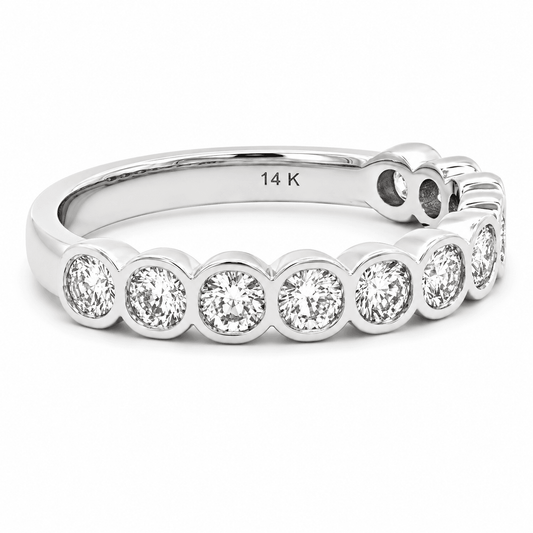 1 CT TW. Lab-Grown Diamond Bubble Band Ring