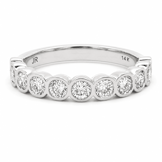 1 CT TW. Lab-Grown Diamond Bubble Band Ring