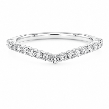 0.30 CT TW. Lab-Grown Diamond Contour Wedding Band