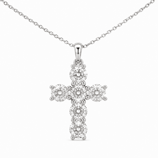 Lab-Grown Diamond Cross Pendant