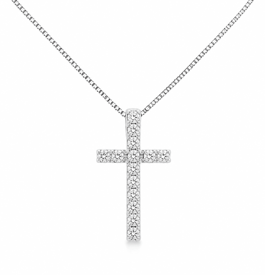 Lab-Grown Diamond Cross Pendant