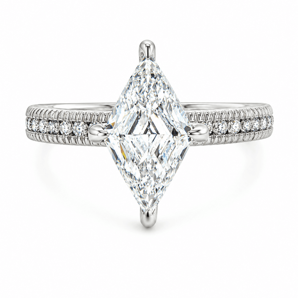 2.42 CTW Lozenge Lab-Grown Diamond Engagement Ring