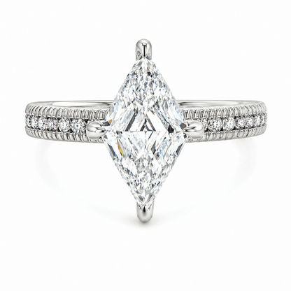 2.42 CTW Lozenge Lab-Grown Diamond Engagement Ring