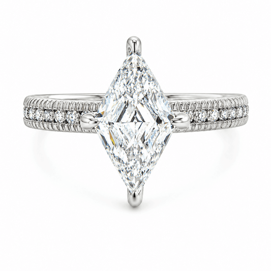 2.42 CTW Lozenge Lab-Grown Diamond Engagement Ring