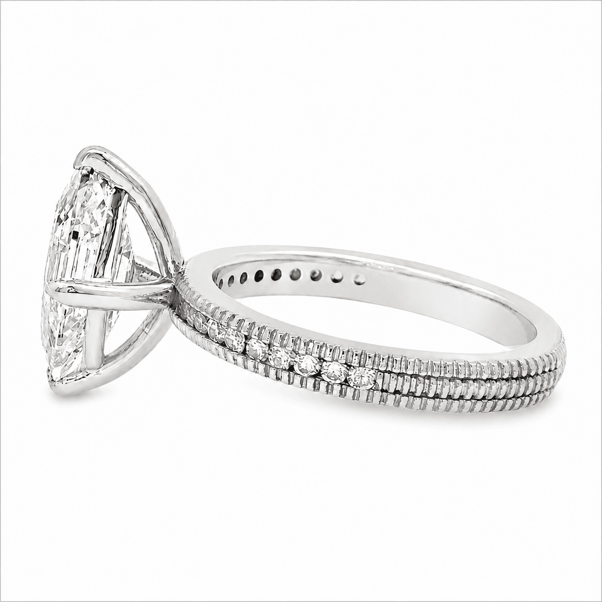 2.42 CTW Lozenge Lab-Grown Diamond Engagement Ring