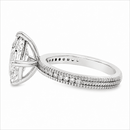 2.42 CTW Lozenge Lab-Grown Diamond Engagement Ring