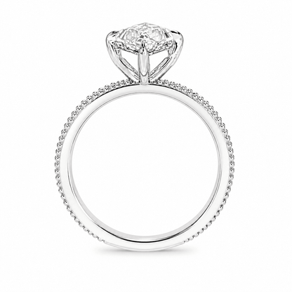 2.42 CTW Lozenge Lab-Grown Diamond Engagement Ring