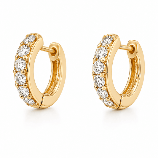 0.60 CTW Lab-Grown Diamond Huggie Earrings