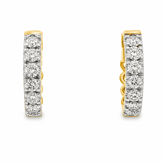 1/2 CT TW. Lab-Grown Diamond Huggie Earrings